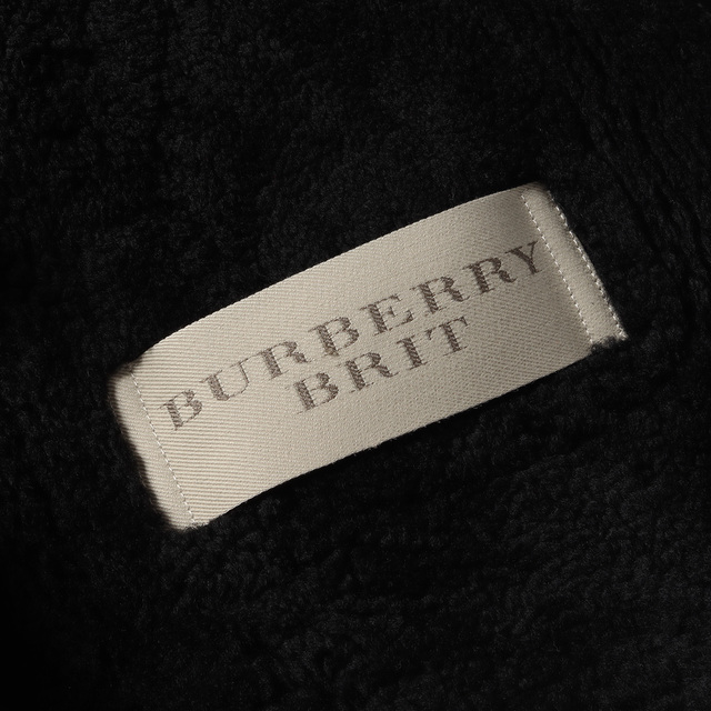 BURBERRY(バーバリー)のBURBERRY バーバリー ジャケット ラム ムートン ボア レザージャケット シアリング BURBERRY BRIT ブリット ブラック 黒 M アウター ブルゾン ブランド【メンズ】【中古】【美品】 メンズのジャケット/アウター(レザージャケット)の商品写真