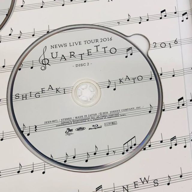 NEWS/NEWS LIVE TOUR 2016 QUARTETTO〈初回盤・… エンタメ/ホビーのDVD/ブルーレイ(ミュージック)の商品写真