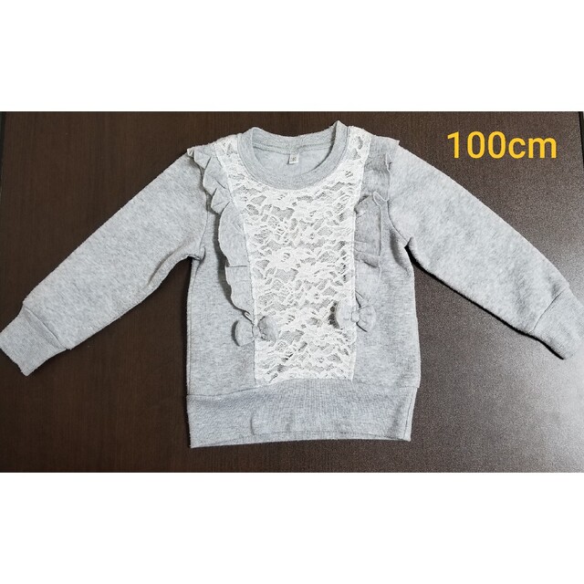 トレーナー 裏起毛 100cm キッズ/ベビー/マタニティのキッズ服女の子用(90cm~)(Tシャツ/カットソー)の商品写真