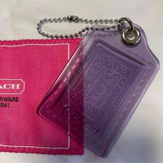 コーチ(COACH)のC☆コーチ☆クリアパープル☆大きいバッグチャーム(チャーム)