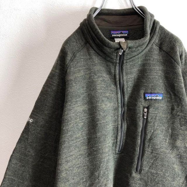 Patagonia パタゴニア　企業刺繍　ワンポイントロゴ　ジップトレーナー　L