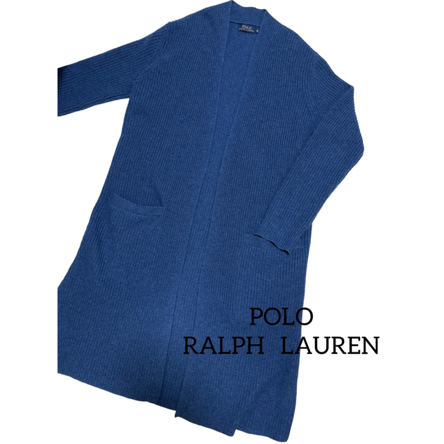 POLO RALPH LAUREN ウール カシミヤ ニットロングカーディガン-