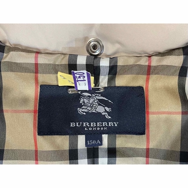 BURBERRY(バーバリー)の■売り切り値下げ■極美■バーバリーロンドン■フード付き ロングダウンコート■ キッズ/ベビー/マタニティのキッズ服女の子用(90cm~)(コート)の商品写真