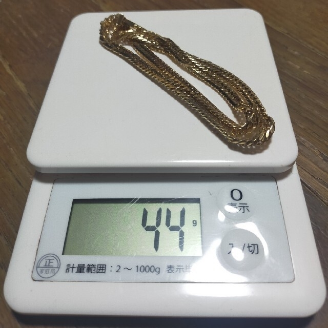 美品。44g。45cm。喜平ネックレス。k18。12面トリプル。