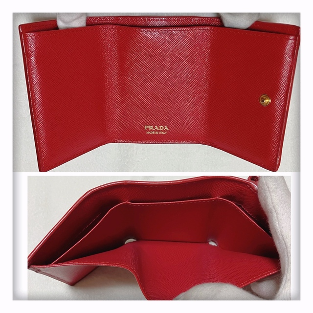 16日24時削除‼️美品✨ PRADA プラダ コンパクト 折り財布 レッド系 ... 16日24時削除‼️美品✨ PRADA プラダ コンパクト 折り財布 レッド系
