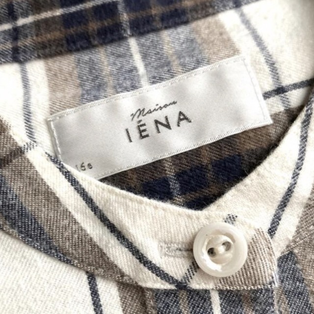 IENA(イエナ)のIENA イエナ 前後イレギュラー丈 ネル チェックロング シャツ チュニック レディースのトップス(シャツ/ブラウス(長袖/七分))の商品写真