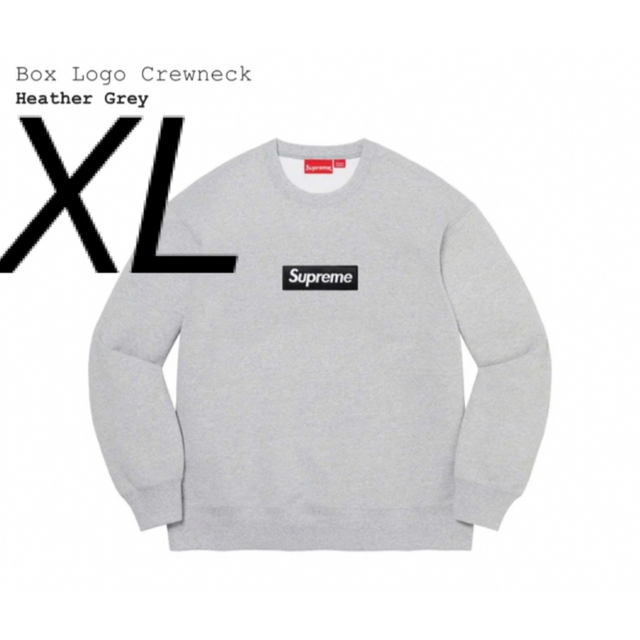 Supreme Box Logo Crewneck Grey Lシュプリーム