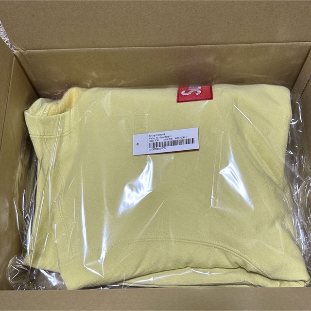 シュプリーム Supreme Box Logo Crewneck S 黄色