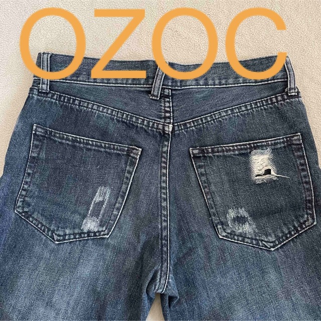 OZOC(オゾック)のOZOC  ハイウエスト　ストレートジーンズ　デニム　38 レディースのパンツ(デニム/ジーンズ)の商品写真