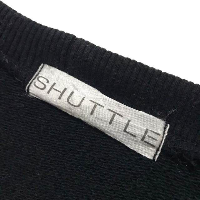 ART VINTAGE(アートヴィンテージ)の【希少】SHUTTLE Tシャツ スウェット 半袖 フリーサイズ 黒 古着 メンズのトップス(スウェット)の商品写真