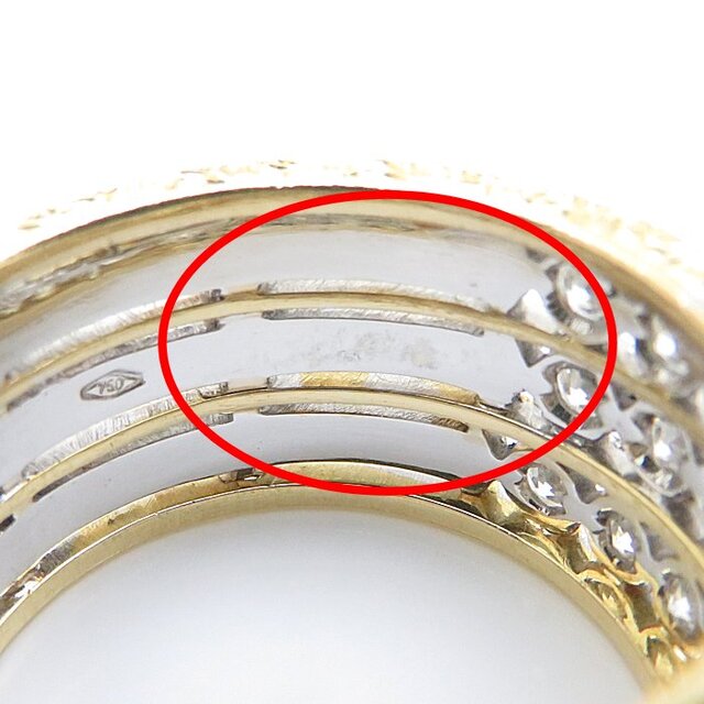 フェデリーコ・ブチェラッティ FEDERICO BUCCELLATI ダイヤモンド リング 指輪 12.5号 K18YG イエローゴールド × K18WG ホワイトゴールド / 198667【中古】【BJ】 - 8