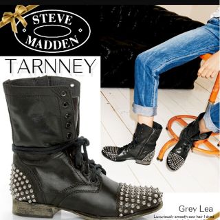 スティーブマデン(Steve Madden)のSteve Madden 定価約2万9千円 スタッズ ブーツ ヴィンテージ 加工(ブーツ)