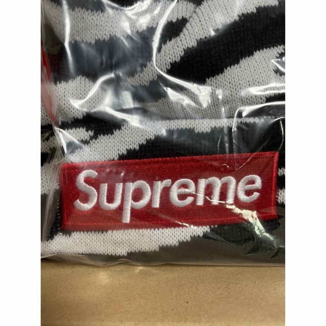 Supreme New Era Box Logo Beanie Zebra帽子