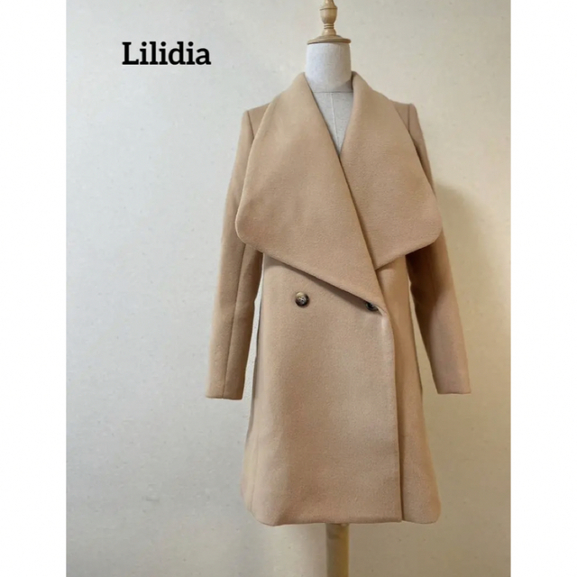 Lilidia(リリディア)の美品！Lilidia 襟がお洒落なウールコート！ レディースのジャケット/アウター(ロングコート)の商品写真