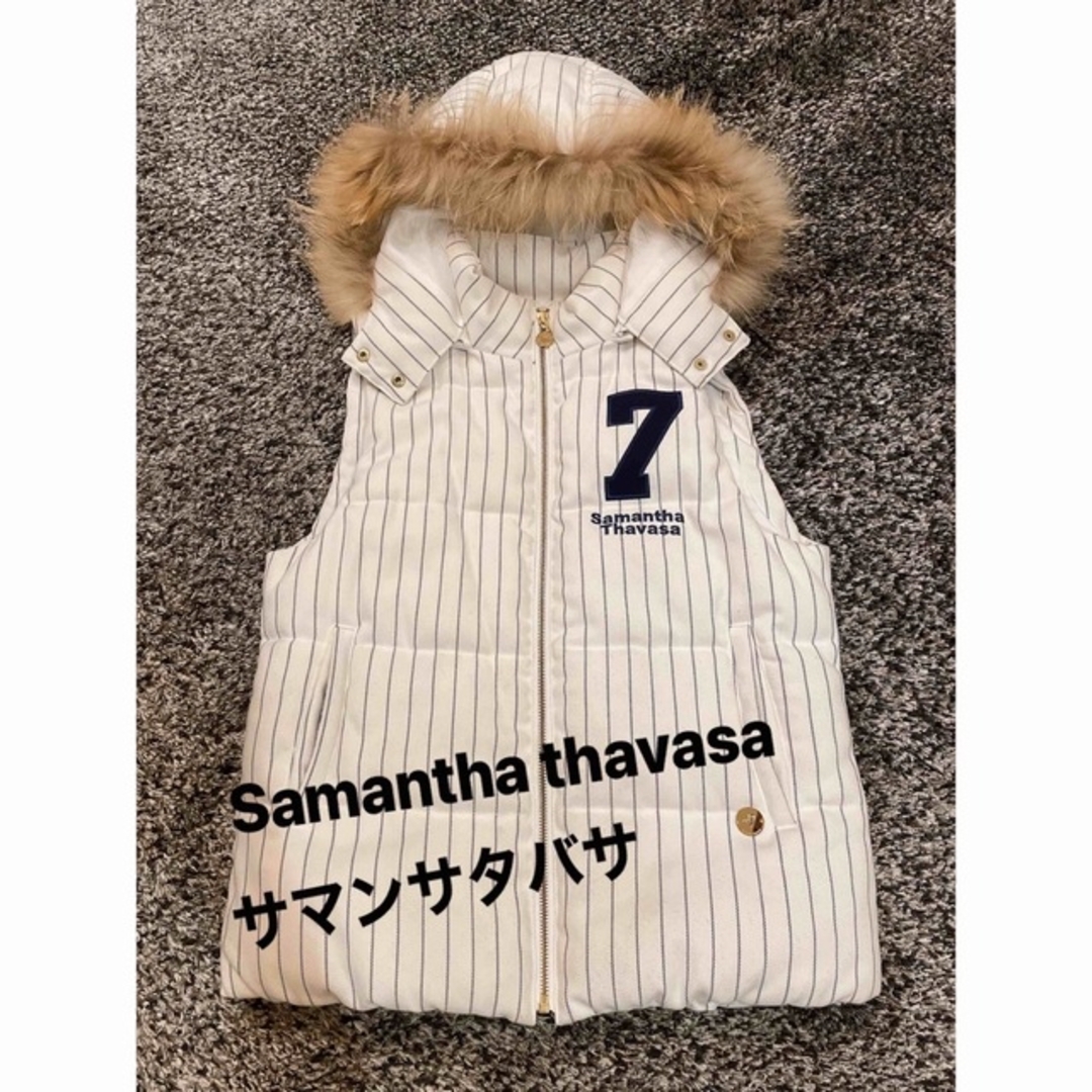 Samantha thavasa＊フード＊ファー付き＊ダウンベスト＊ゴルフウェア-