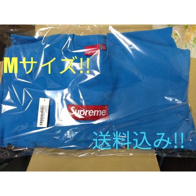 Supreme Box Logo Crewneck Blue Mサイズ