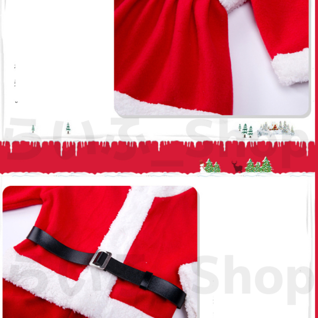 【残りわずか！】100 女の子ベビーサンタコスプレ クリスマス キッズ キッズ/ベビー/マタニティのキッズ服女の子用(90cm~)(ワンピース)の商品写真