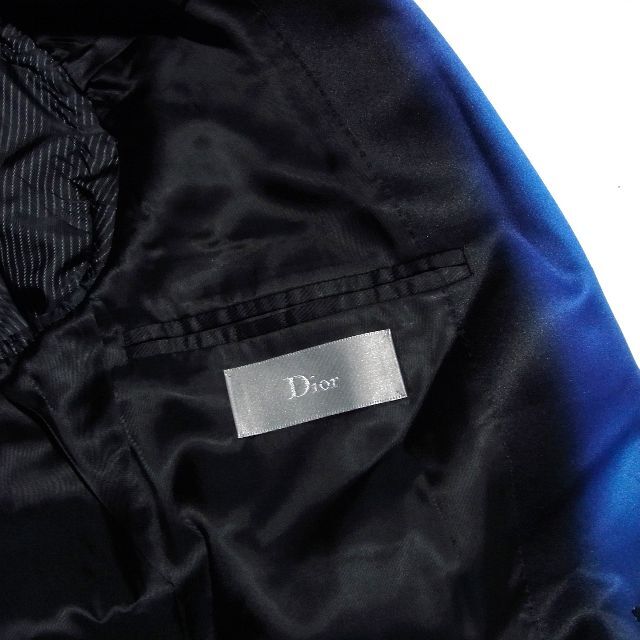 DIOR HOMME(ディオールオム)のディオールオム アトリエ ブルーラペル スモーキング ジャケット 46 ブラック メンズのジャケット/アウター(テーラードジャケット)の商品写真