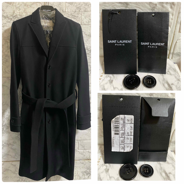 お手頃価格 Saint Laurent エディースリマン チェスターコート ロング