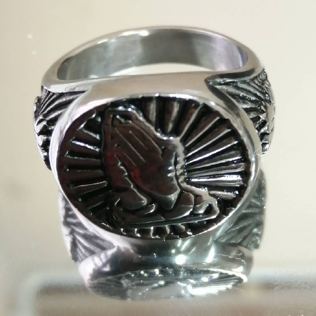 【SALE】リング メンズ シルバー ステンレス 祈り手 銀色 指輪 22号 メンズのアクセサリー(リング(指輪))の商品写真