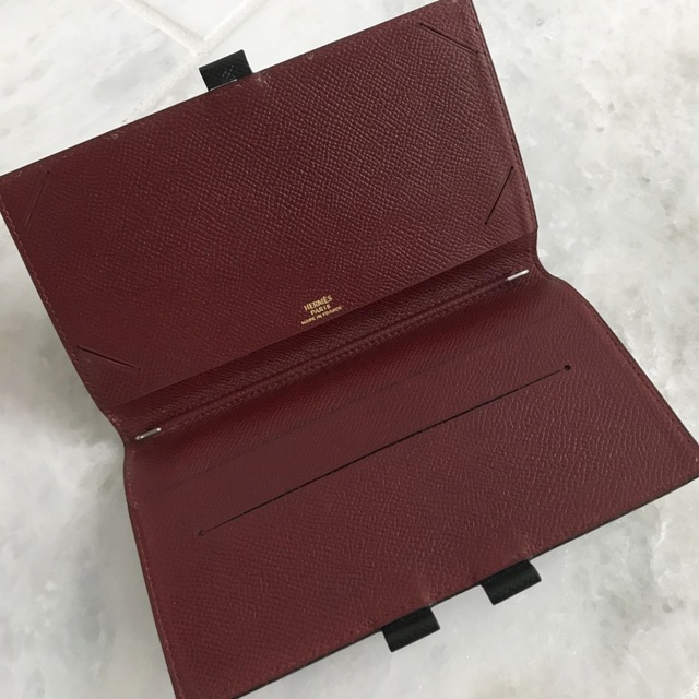 ○Z刻印　HERMES 手帳カバー　ビンテージ　1996年　ワインレッド 3