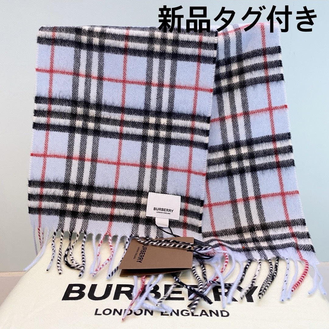 BURBERRY - 新品タグ付き◇ バーバリー チェック カシミヤ 100