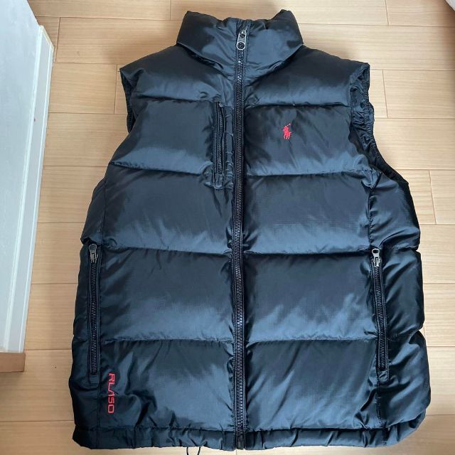 美品/POLO RALPH LAUREN ダウンベスト RL/150 濃紺 S 新作モデル