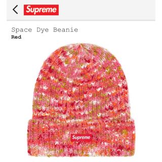 シュプリーム(Supreme)の22FW Supreme Space Dye Beanie Red(ニット帽/ビーニー)