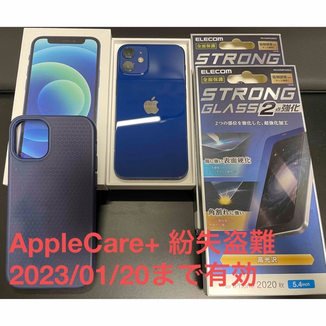 iPhone 12 mini 256GB ブルー Apple Care+ 保証 www.srsmetropolitano