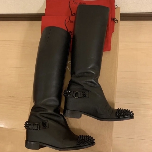 Christian Louboutin - ルブタン ブーツ スタッズ☆ブラックの通販 by