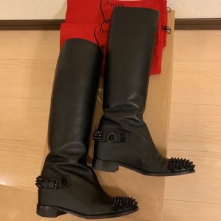 【極美品】Louboutin ルショッパーブーツ  351/2 イタリア製