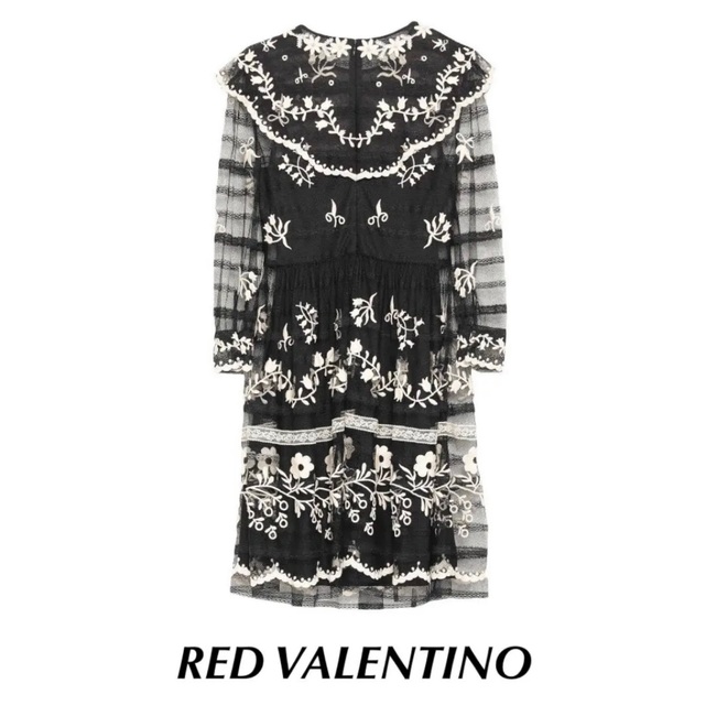 着用3時間程 RED VALENTINO レース刺繍ワンピース 38サイズ ふるさと