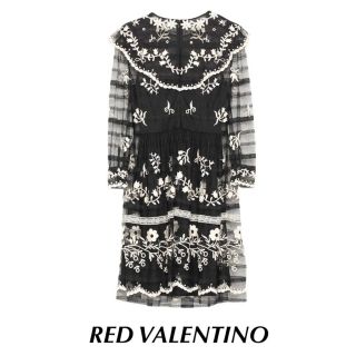 レッドヴァレンティノ(RED VALENTINO)の着用3時間程　RED VALENTINO  レース刺繍ワンピース　38サイズ(ひざ丈ワンピース)