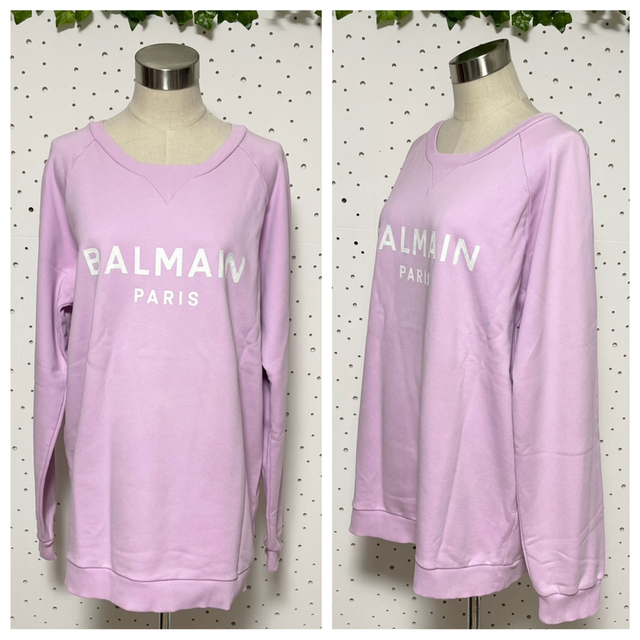 BALMAIN - 本物 バルマン スウェット トレーナー XL ピンクパープル系