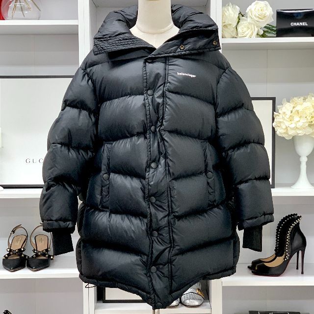 Balenciaga - 5725 バレンシアガ ナイロン ロゴ マフラー ダウン