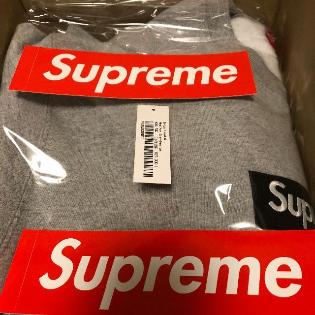 Supreme Box Logo Crewneck Heather Grey M