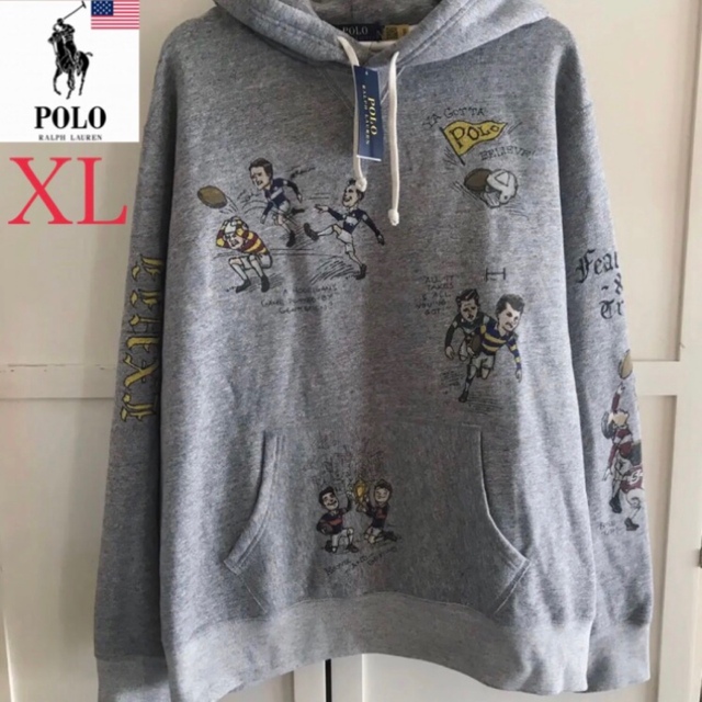 満点の 新品 正規品 ラルフローレン ポロベア パーカー 黒 2XL 裏起毛