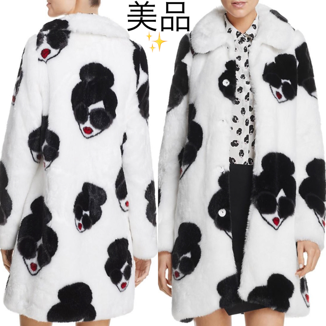 陰山織物謹製 新品 alice+olivia ステイシーフェイス×フォックスファー