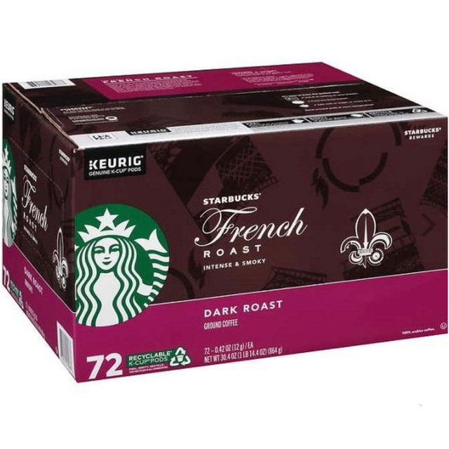 Starbucks Coffee(スターバックスコーヒー)のスターバックス フレンチロースト K-Cup 72個 Keurig キューリグ 食品/飲料/酒の飲料(コーヒー)の商品写真