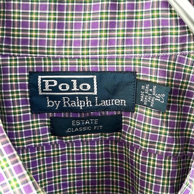 POLO RALPH LAUREN(ポロラルフローレン)の【美品古着】PoloRalphLaurenラルフローレンチェックシャツ Lサイズ メンズのトップス(シャツ)の商品写真