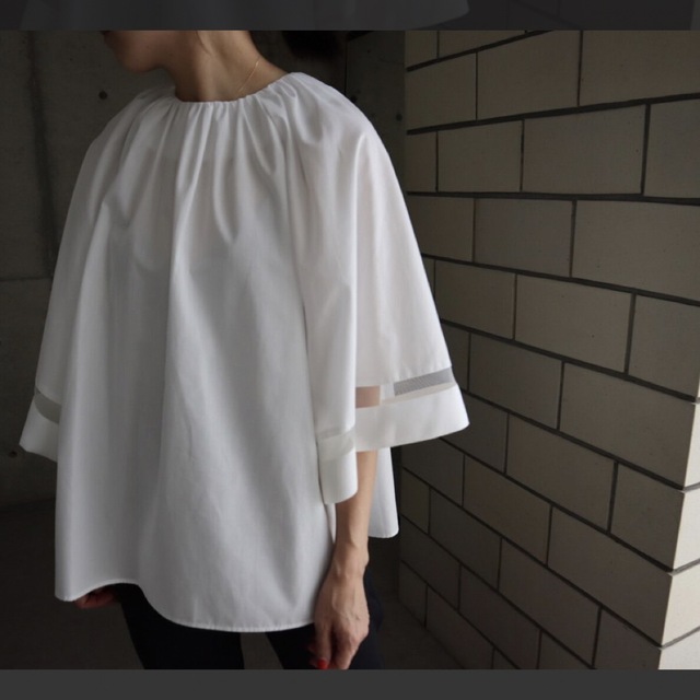 【新品タグ付】tulle sandwich blouse eLLa Select レディースのトップス(シャツ/ブラウス(長袖/七分))の商品写真