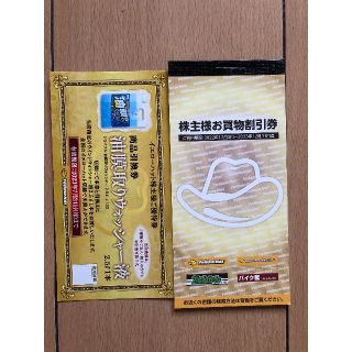 イエローハット、2りんかん割引券3000円分＋ウォッシャー液券　株主優待(ショッピング)