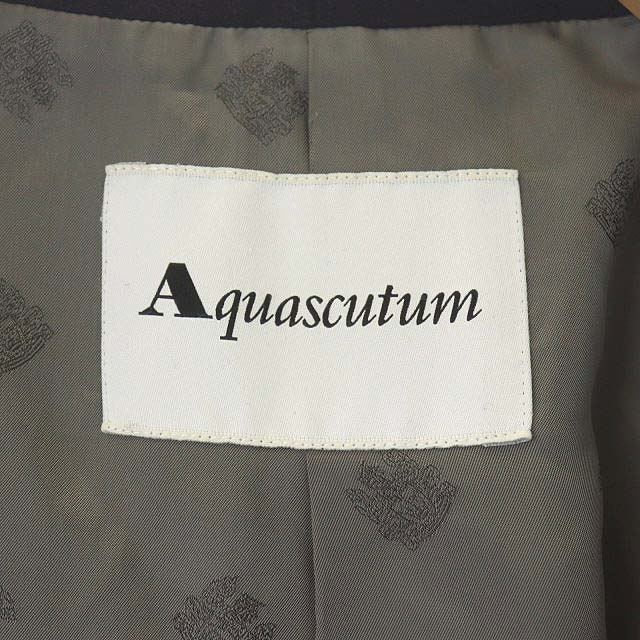 AQUA SCUTUM(アクアスキュータム)のアクアスキュータム ウール フード ロングコート アウター 8 ダークパープル レディースのジャケット/アウター(その他)の商品写真
