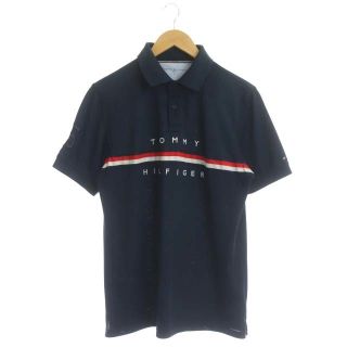 トミーヒルフィガー(TOMMY HILFIGER)のトミーヒルフィガー GOLF ロゴ ポロシャツ 半袖 刺繍 LL 紺 白 赤(ポロシャツ)