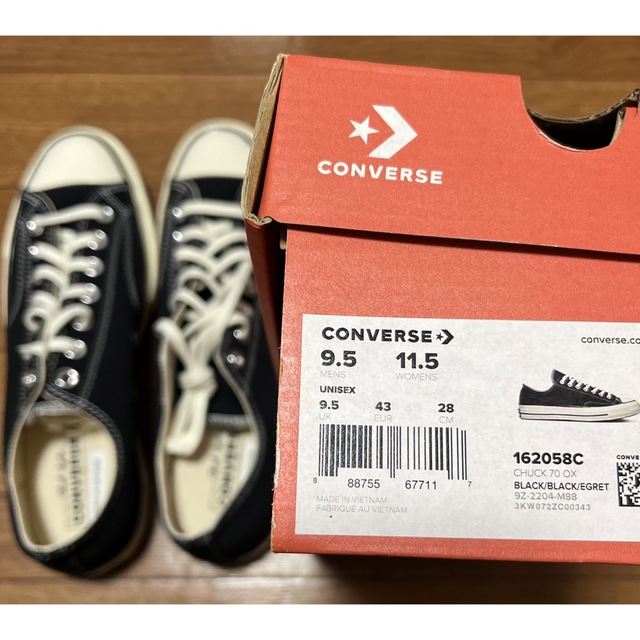 【新品】converse ct70 ローカット ブラック US9.5/28cm