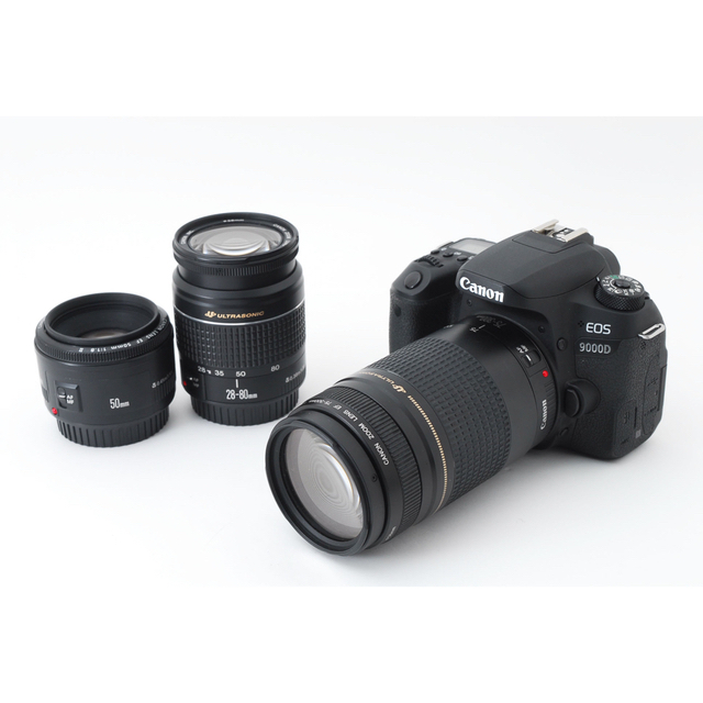 高品質の激安 キャノン 人気機種 Canon 9000D標準&望遠&単焦点レンズ