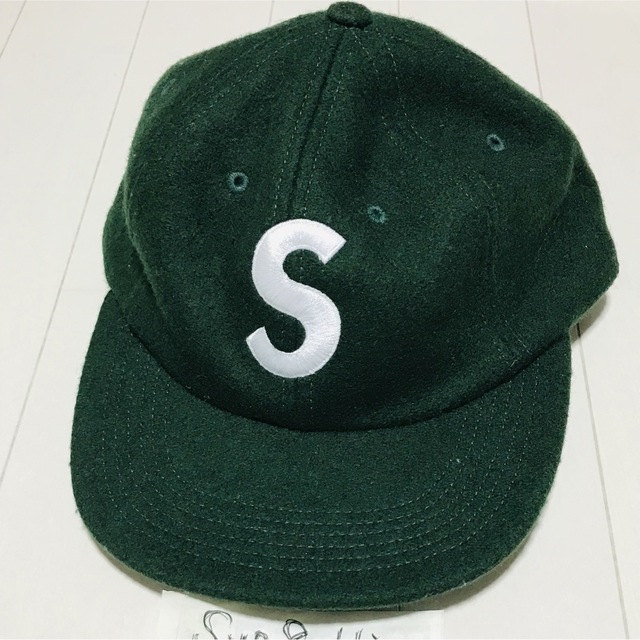 レア Supreme Wool S Logo 6 Panel Cap Green