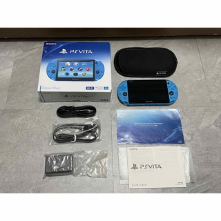 プレイステーションヴィータ(PlayStation Vita)のPSVITA PCH-2000 Aqua Blue（アクアブルー）(携帯用ゲーム機本体)