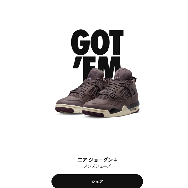 春夏新作モデル NIKE - NIKE ジョーダン4 アママニエール 28cm