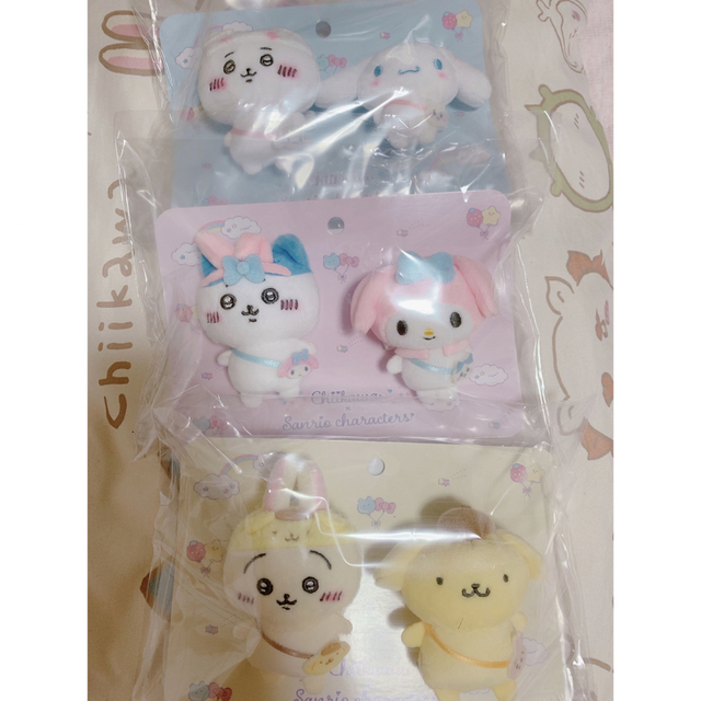 ちいかわ サンリオ コラボ ペアブローチ 3つセット ちいかわ サンリオ コラボ ペアブローチ 3つセット